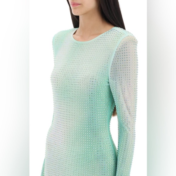 Self-Portrait Crystal-embellished mesh midi dress - Picture 11 of 13